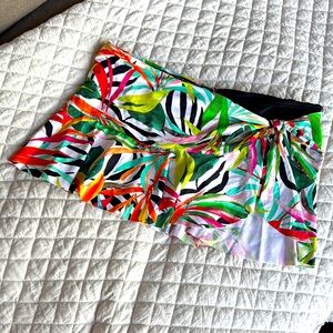 Ladies tropical swim skirt size 10